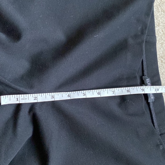 Eileen Fisher Petite Black Stretch-Ponte Straight Leg Pull On Pants PS - Picture 7 of 11